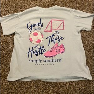 girls simply southern soccer tee